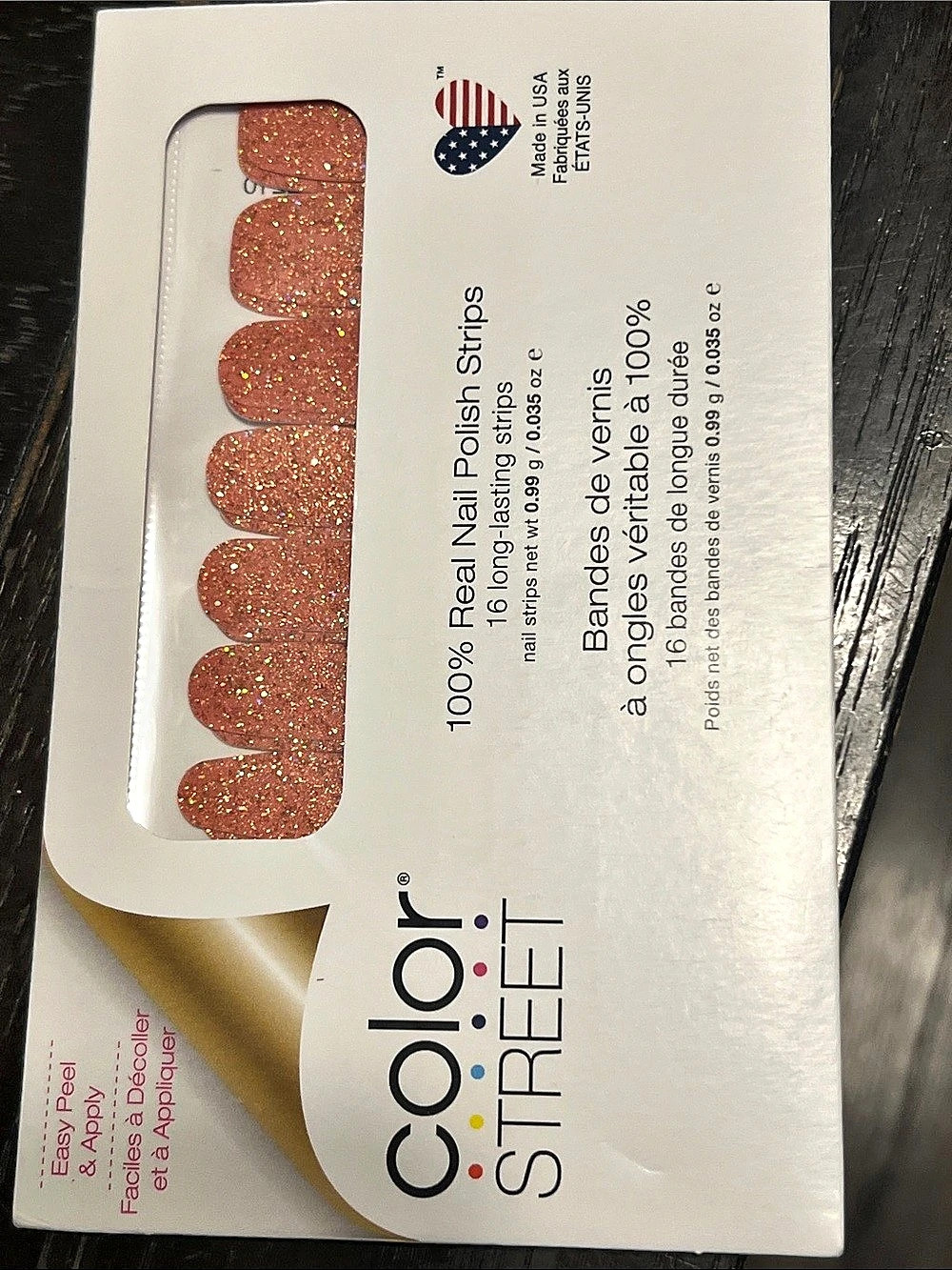 Color Street Seattle Royale Glitter Nail Polish Strips NWT